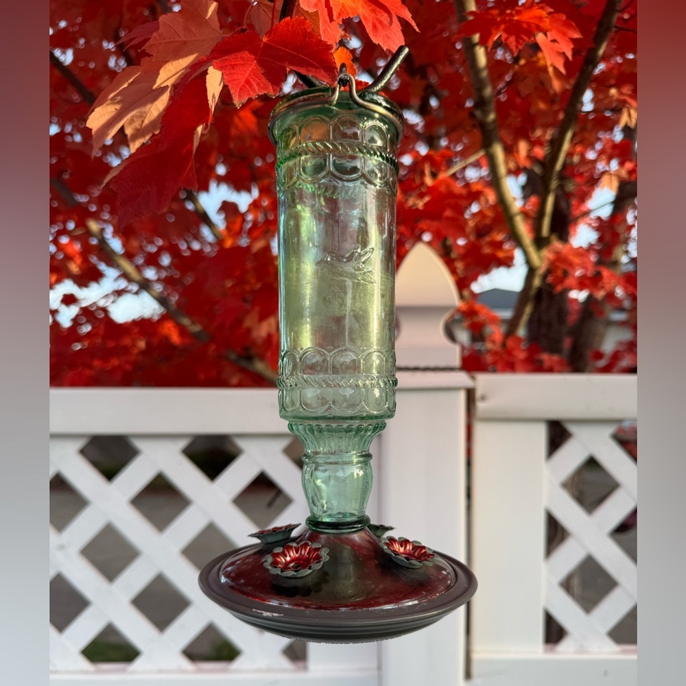 Glass Hummingbird Feeder - Picture 3 of 5